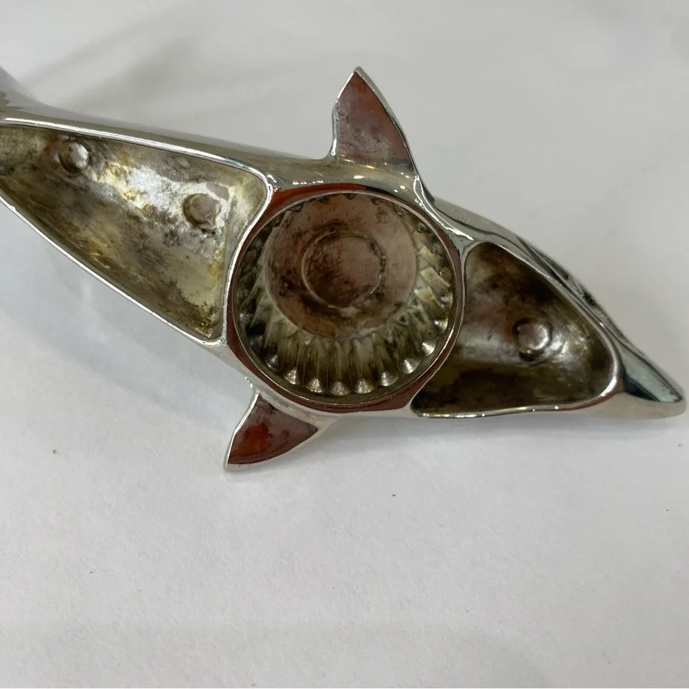 Vintage Barware Silver Tone Metal Dolphin Bottle Opener Coastal Beach-House